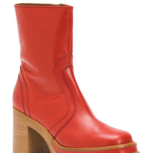 NEW PONS QUINTANA Made In Spain Leather Ofelia Platform Heeled Booties 1568MN - Picture 3 of 7